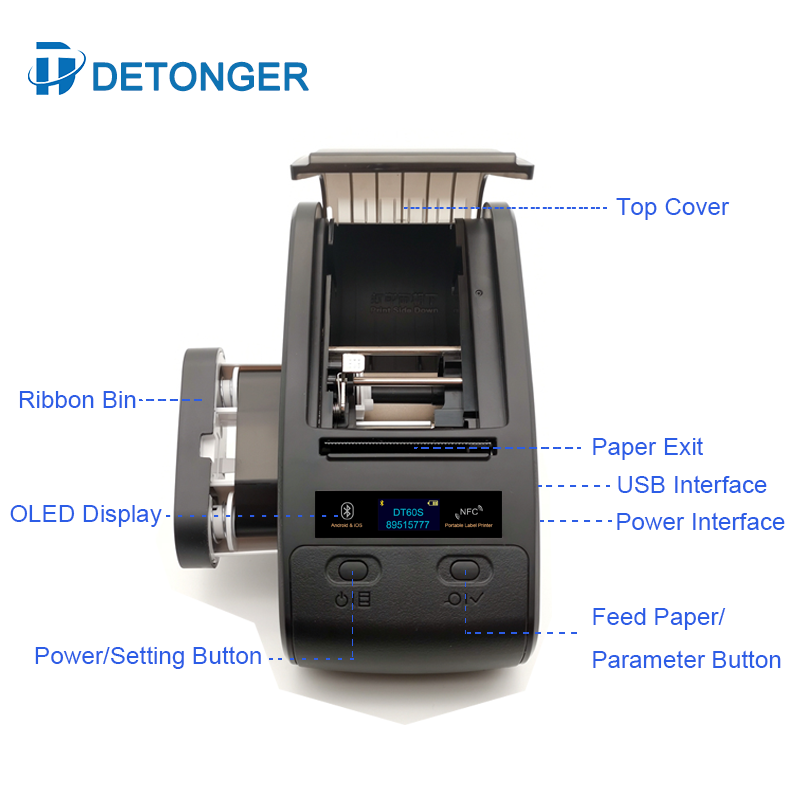 Detonger Draagbare Thermische  - Commercial Ribbon Printing Machine recensie en prijs