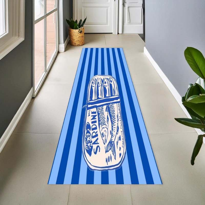 Vintage blauw gestreepte sardi - Commercial Printing And Graphics recensie en prijs