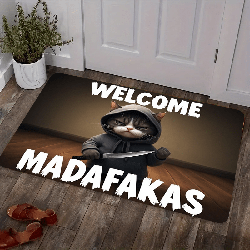 Grappige kat met mes grafische - Commercial Printing And Graphics recensie en prijs